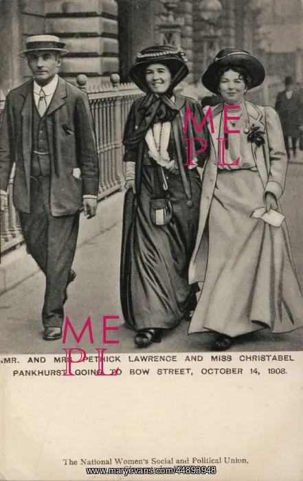 : Suffragette Mr & Mrs. Pethick-Lawrence 1908 : Suffragette Mr & Mrs. Pethick-Lawrence 1908