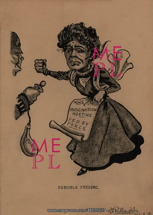 : Suffragette Mrs. Pankhurst Forcible Feeding : Suffragette Mrs. Pankhurst Forcible Feeding