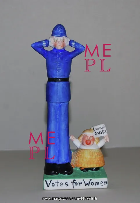: Suffragette and Tall Policeman Child Ceramic : Suffragette and Tall Policeman Child Ceramic
