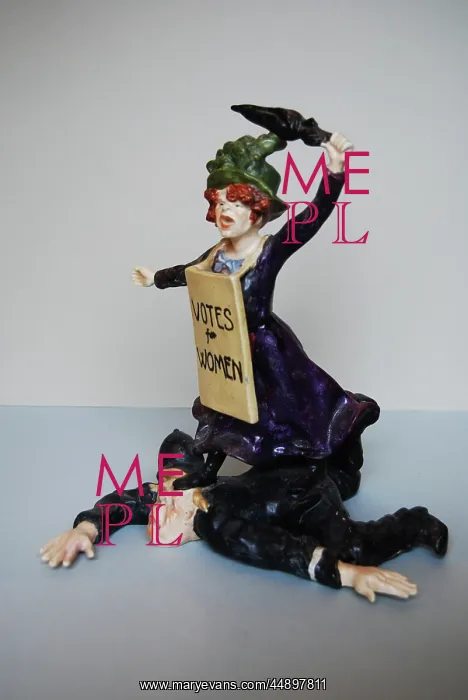 : Suffragette Trampling on Policeman Ceramic : Suffragette Trampling on Policeman Ceramic