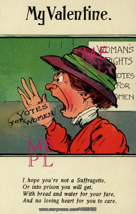 : Suffragette My Valentine Card : Suffragette My Valentine Card