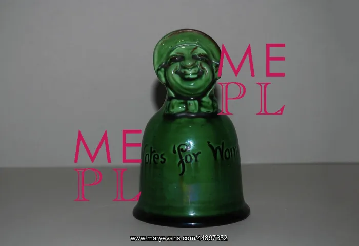 : Suffragette Votes for Women Bell Ceramic : Suffragette Votes for Women Bell Ceramic