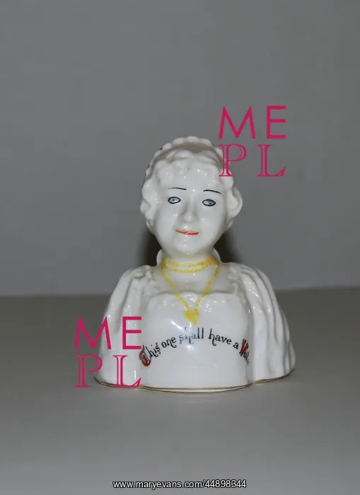 : Suffragette Votes for Women Crested Figurine : Suffragette Votes for Women Crested Figurine