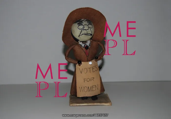 : Suffragette Votes for Women Doll : Suffragette Votes for Women Doll