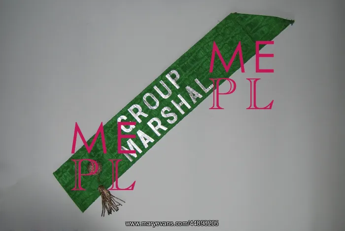 : Suffragette W.S.P.U Group Marshall Sash : Suffragette W.S.P.U Group Marshall Sash
