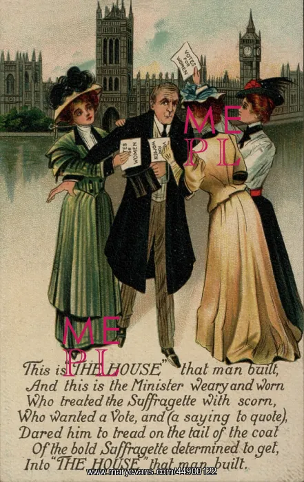 : Suffragettes and a Cabinet Minister : Suffragettes and a Cabinet Minister