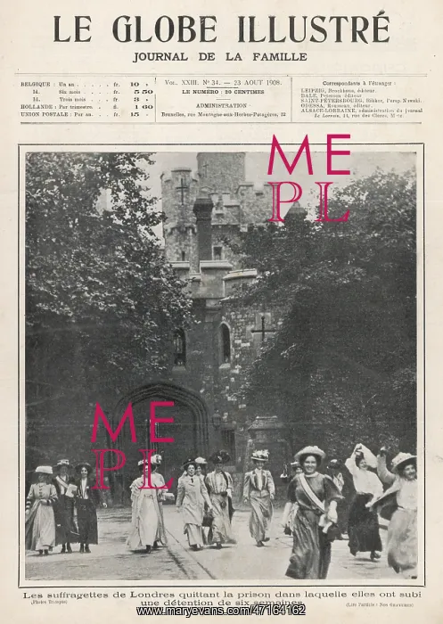 : Suffragettes released from Holloway Prison 1908 : Suffragettes released from Holloway Prison 1908