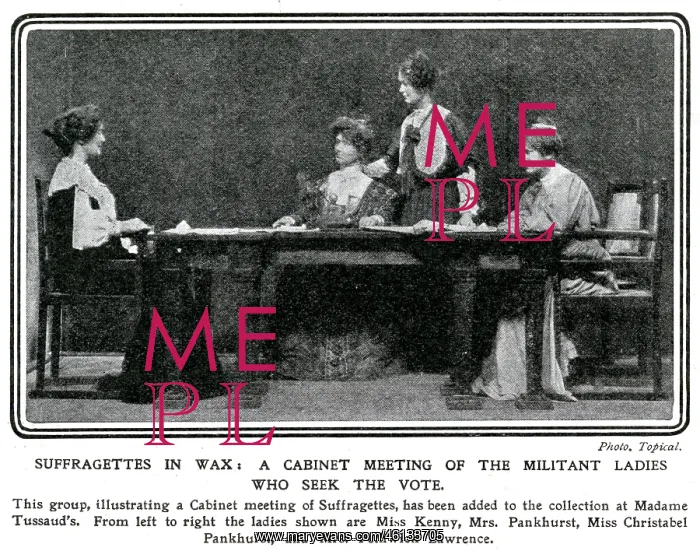 : Suffragettes in wax 1908 : Suffragettes in wax 1908