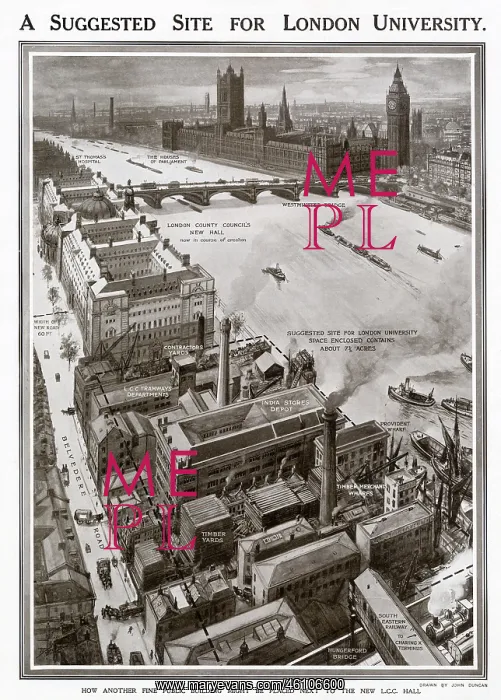  : Suggested site for London University 1912
