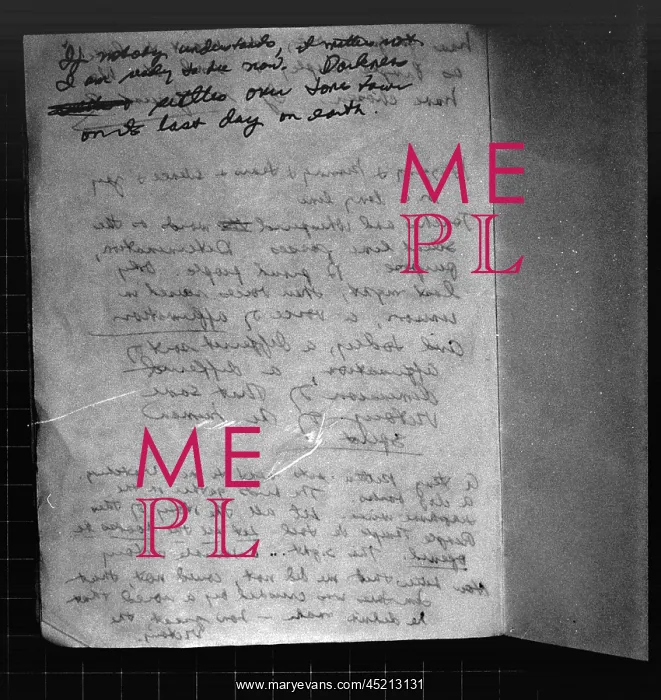 : Suicide note, Written and signed by Annie ? : Suicide note, Written and signed by Annie ?