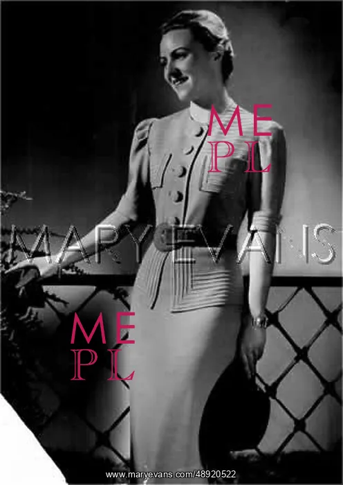 : SUIT WITH PIPING 1930S : SUIT WITH PIPING 1930S