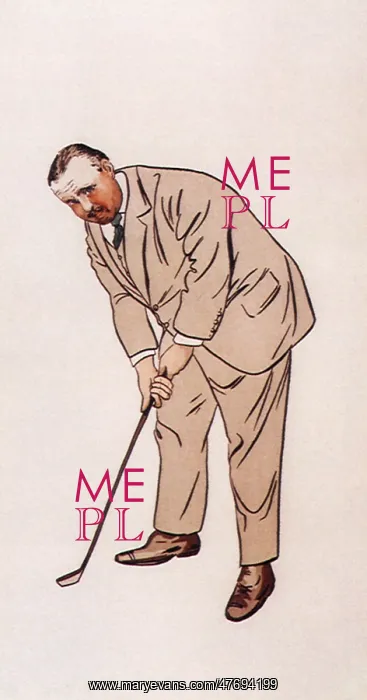  : Suited Golfer Aims