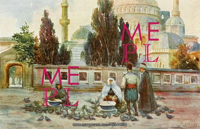 : Sultan Ahmet Mosque - Feeding the Birds for good luck : Sultan Ahmet Mosque - Feeding the Birds for good luck