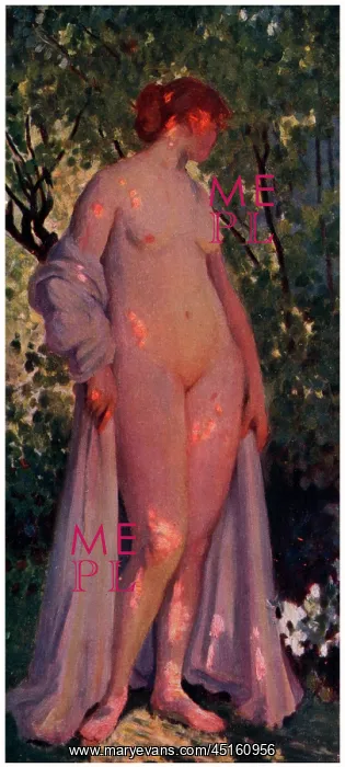: Summer. This oil painting portrays a standing : Summer. This oil painting portrays a standing