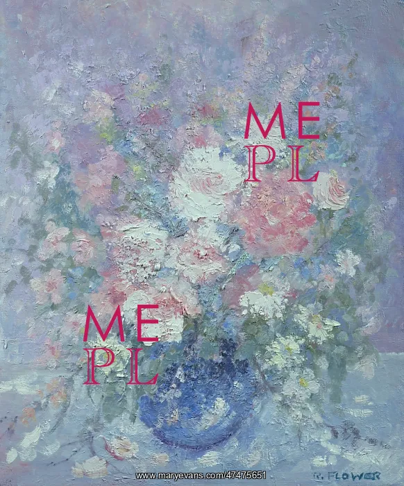 : Summer Bouquet ? flowers in a blue vase : Summer Bouquet ? flowers in a blue vase