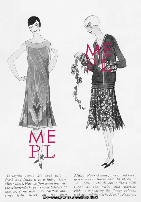  : Two summer dresses from Marthe Regnier, Paris, 1926