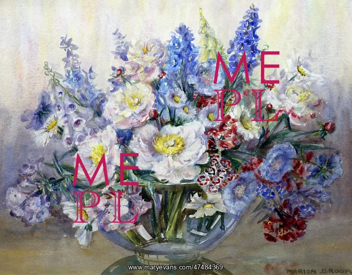  : Summer Flowers in a Glass Bowl