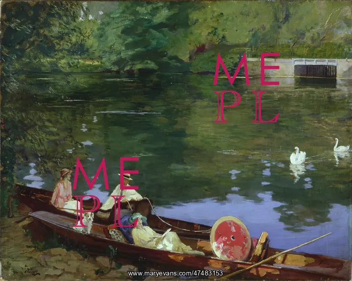  : Summer on the River ' woman in boat