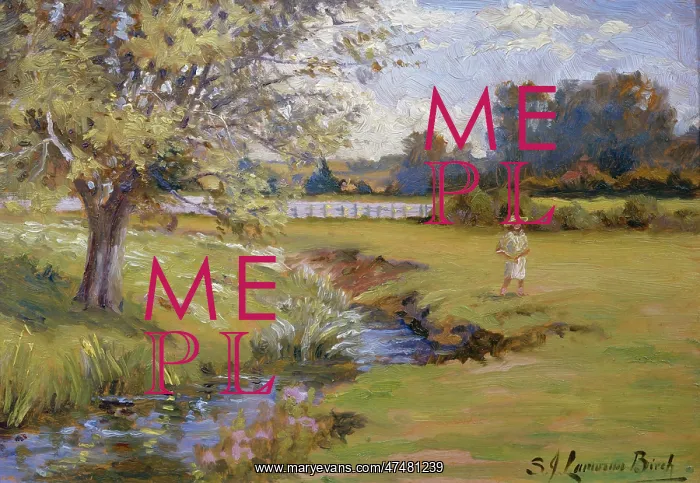 : A Summers Day ' landscape with stream : A Summers Day ' landscape with stream