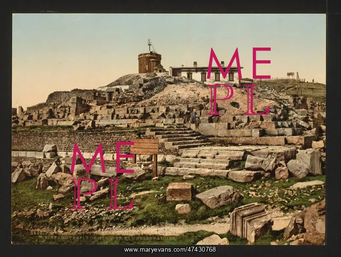 : Summit of the Puy de Dome and ruins of the temple Mercury, C : Summit of the Puy de Dome and ruins of the temple Mercury, C