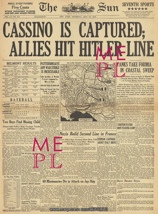 : The Sun front page Allies capture Monte Cassino : The Sun front page Allies capture Monte Cassino