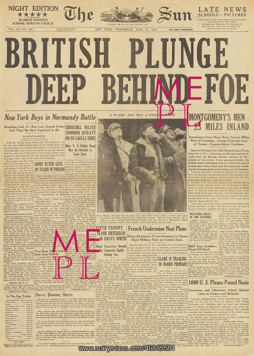 : The Sun front page Battle of Normandy : The Sun front page Battle of Normandy