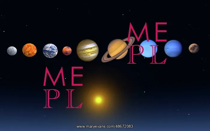  : The sun and the planets that make up our solar system