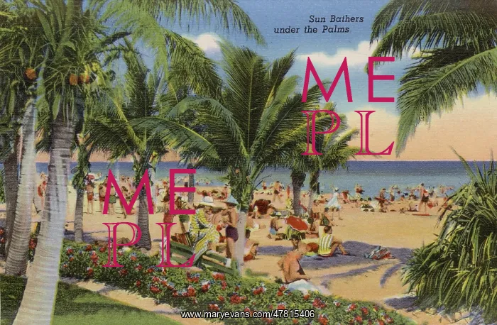  : Sunbathers on Miami Beach, Florida, USA