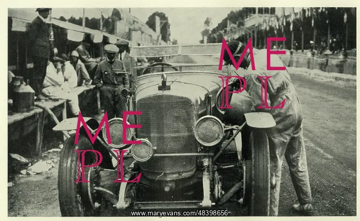 : Sunbeam car at Le Mans Race, 1925 : Sunbeam car at Le Mans Race, 1925