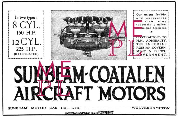 : Sunbeam-Coatalen Aero Engines : Sunbeam-Coatalen Aero Engines