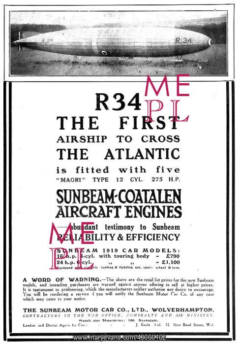 : Sunbeam-Coatalen Aircraft Engines : Sunbeam-Coatalen Aircraft Engines