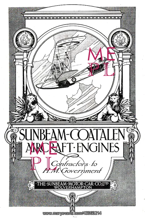 : Sunbeam -Coatalen Aircraft Engines : Sunbeam -Coatalen Aircraft Engines