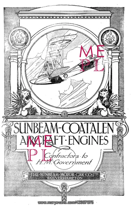 : Sunbeam-Coatalen Aircraft Engines : Sunbeam-Coatalen Aircraft Engines