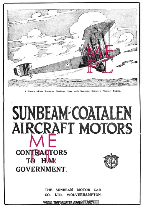 : Sunbeam-Coatalen Aircraft Motors : Sunbeam-Coatalen Aircraft Motors