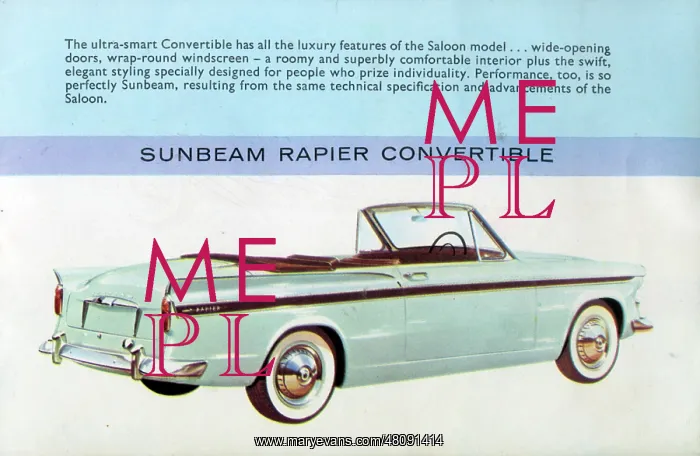 : A Sunbeam Rapier Convertible : A Sunbeam Rapier Convertible