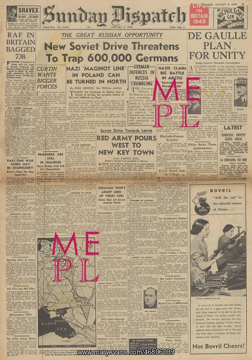 : Sunday Despatch front page Battles on the Eastern Front : Sunday Despatch front page Battles on the Eastern Front