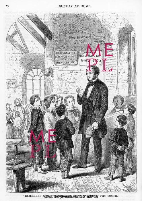 : Sunday School teacher and pupils : Sunday School teacher and pupils