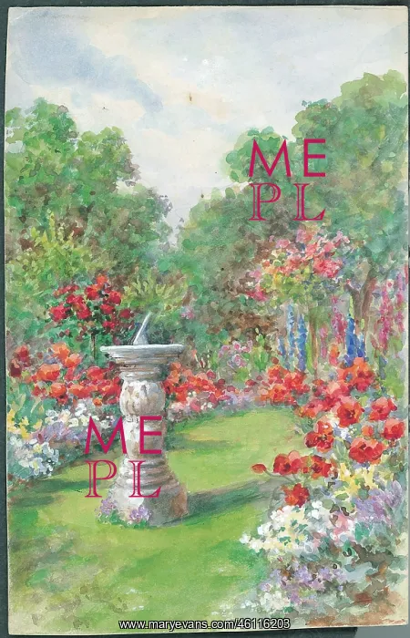 : Sundial with ornamental poppies : Sundial with ornamental poppies