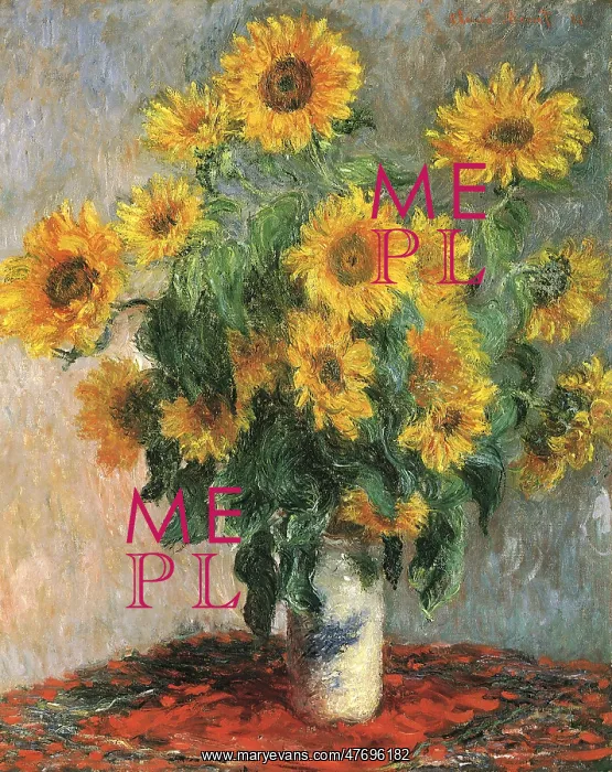 : Sunflowers, by Monet : Sunflowers, by Monet