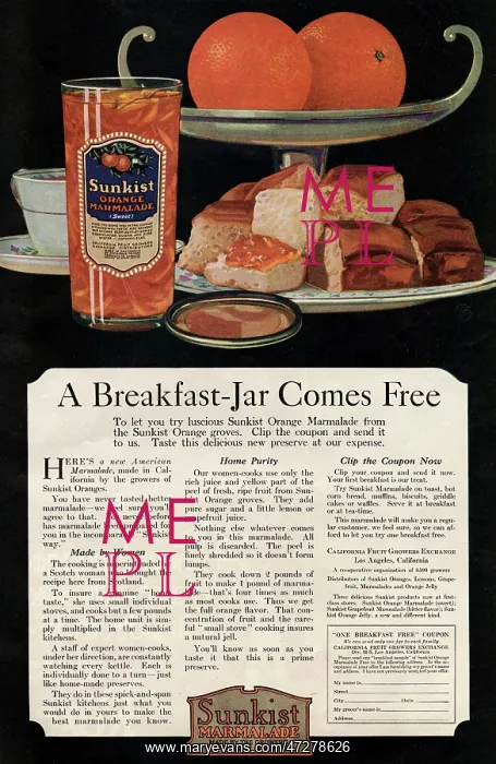  : SUNKIST MARMALADE 1919