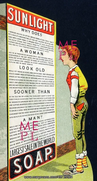 : Sunlight Soap - cut-out advertising trade card : Sunlight Soap - cut-out advertising trade card