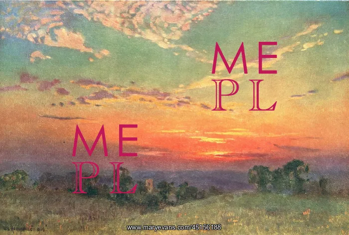 : Sunset. A landscape painting of some foreground shallow hills : Sunset. A landscape painting of some foreground shallow hills