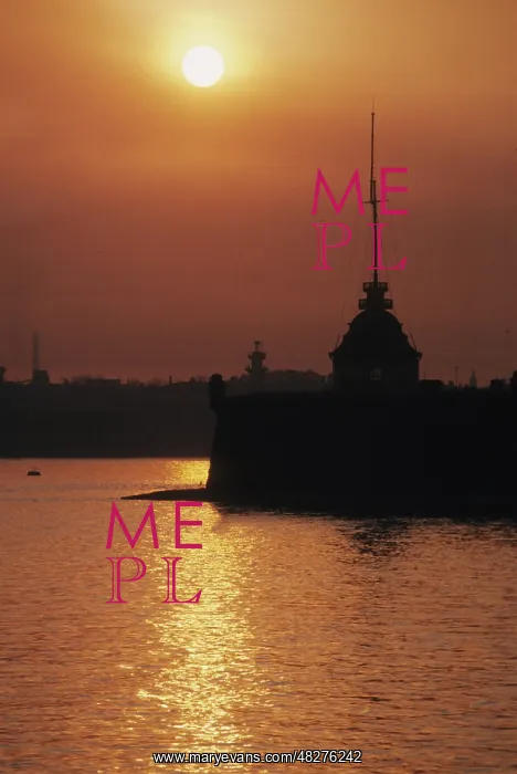 : Sunset on Neva River, 1976 : Sunset on Neva River, 1976
