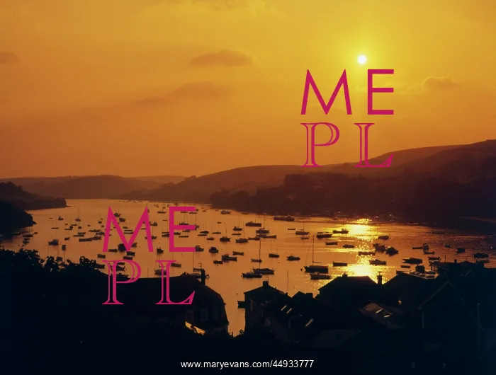 : Sunset over Salcombe estuary, Devon : Sunset over Salcombe estuary, Devon