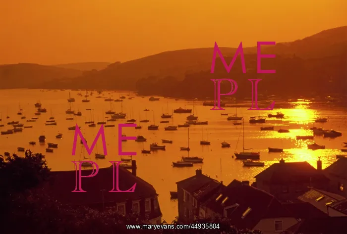 : Sunset over Salcombe estuary, Devon : Sunset over Salcombe estuary, Devon