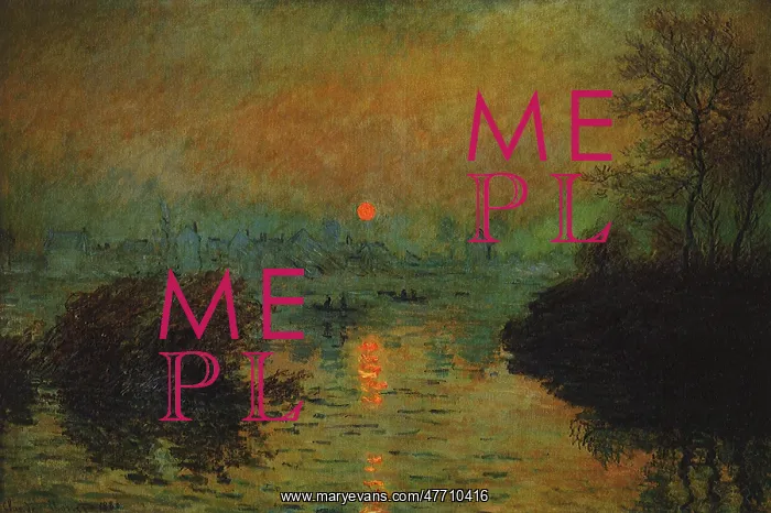  : Sunset on the Seine at Lavacourt, by Monet