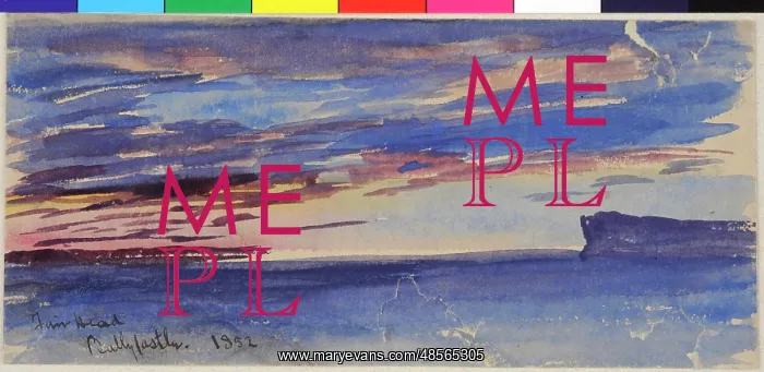 : Sunset Study, Fair Head, Ballycastle : Sunset Study, Fair Head, Ballycastle