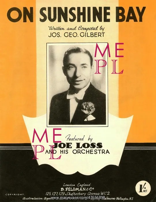 : On Sunshine Bay - Music Sheet Cover : On Sunshine Bay - Music Sheet Cover
