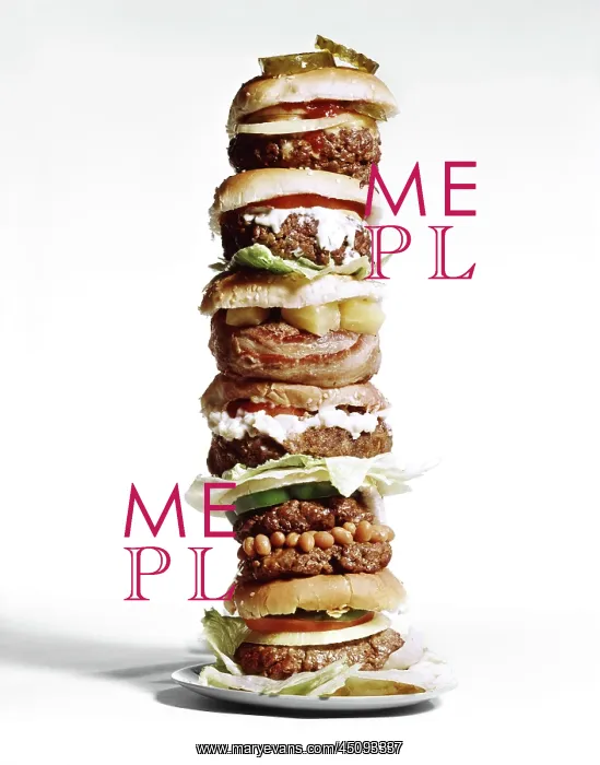: Super Giant Large Hamburger with Everything and : Super Giant Large Hamburger with Everything and