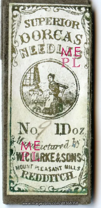 : Superior Dorcas Sewing Needles packet : Superior Dorcas Sewing Needles packet
